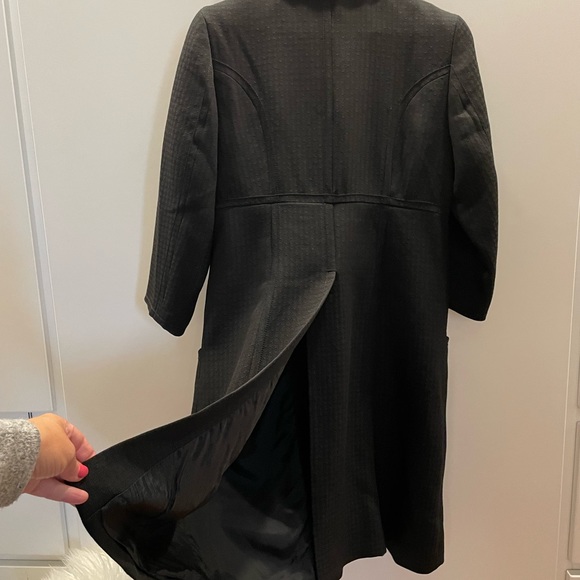 MAX STUDIO | Black Empire Waist 3/4 Sleeve Trench Coat - Picture 5 of 5